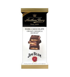 Продуктови Категории Шоколади Anthon Berg Черен шоколад с пълнеж Jim Beam и карамел 90 гр.